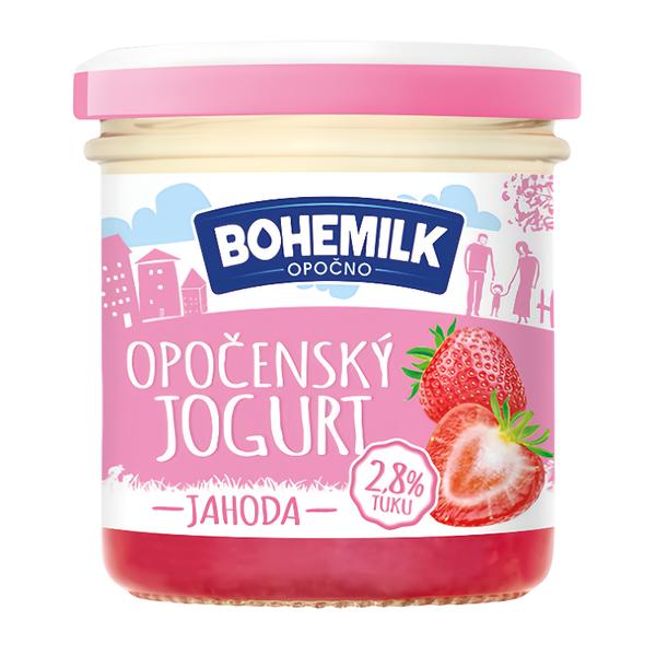 Bohemilk Opočenský jogurt jahoda 2.8%