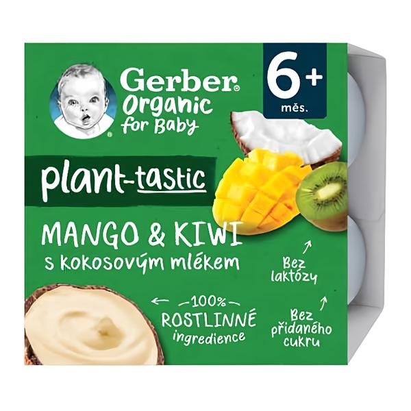 Gerber BIO Ovocná přesnídávka mango a kiwi s kokosovým mlékem 4x90g