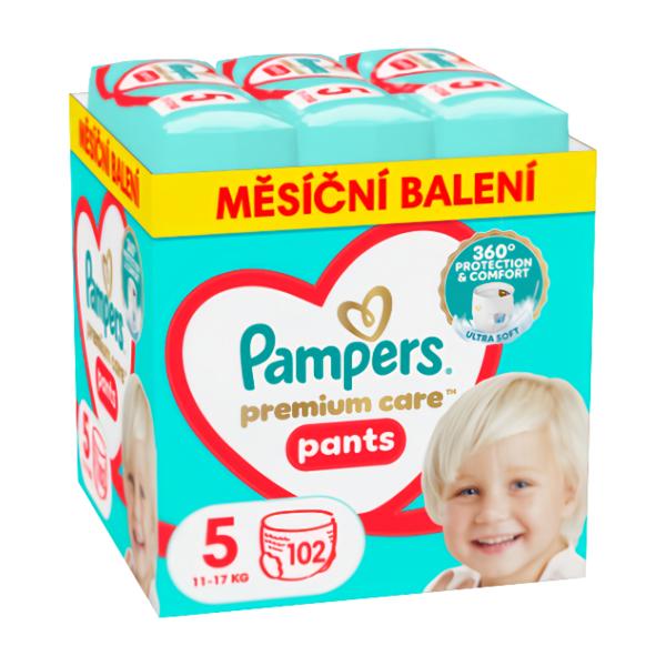 Pampers Pants Premium Care Plenkové kalhotky, měsíční balení, vel. 5 (11-17 kg)