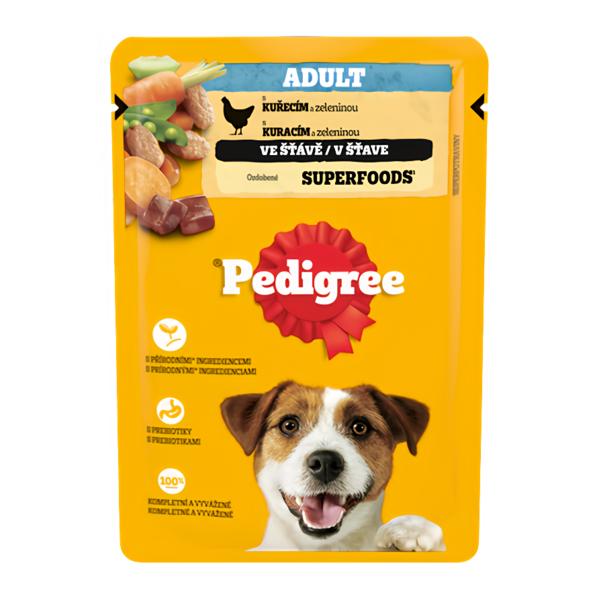 Pedigree mokré krmivo pro dospělé psy s kuřecím a zeleninou, kapsička