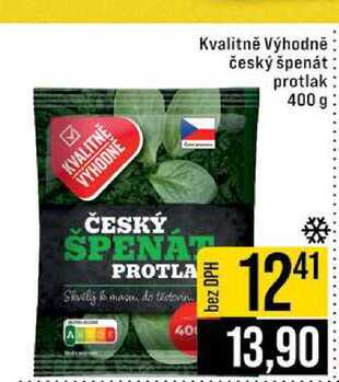 Kvalitně Výhodně český špenát protlak 400 g