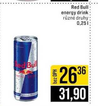 Red Bull energy drink různé druhy 0,25l
