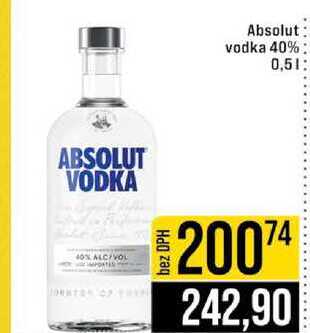 Absolut vodka 40% 0,5l