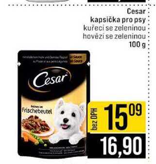 Cesar kapsička pro psy kuřeci se zeleninou hovězí se zeleninou 100 g