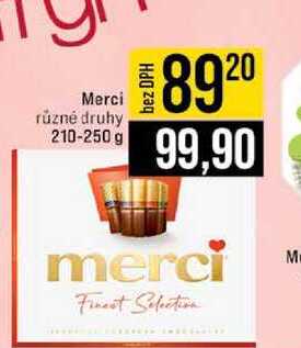 Merci různé druhy 210-250 g 