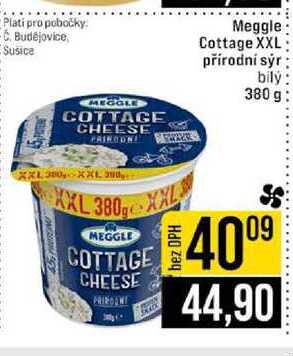 Meggle Cottage XXL přírodní sýr bilý 380 g 