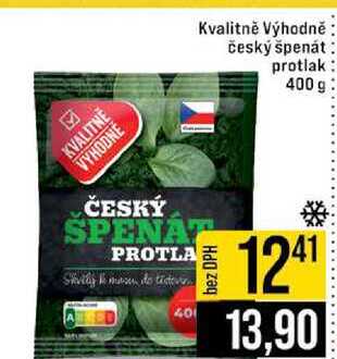 Kvalitně Výhodně český špenát protlak 400 g 