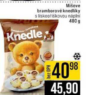 Mišove bramborové knedlíky s lískooříškovou náplní 480 g 