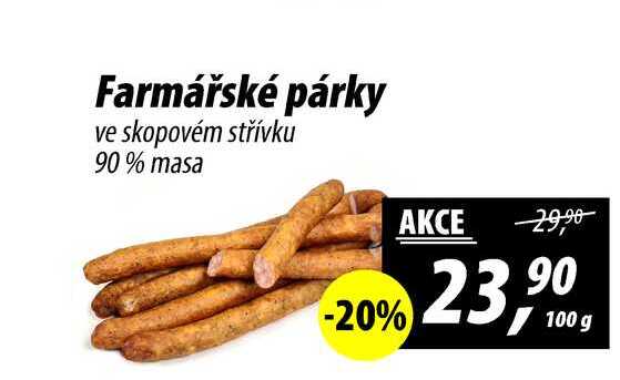 Farmářské párky, 100 g