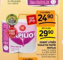 DOBRÝ VÝBĚR TOALETNÍ PAPÍR PAPILIO 4ks