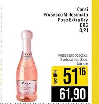 Canti Prosecco Millesimato Rosé Extra Dry DOC 0,2l