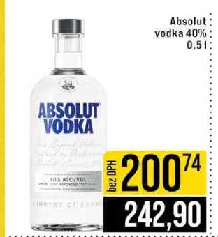 Absolut vodka 40% 0,5l 