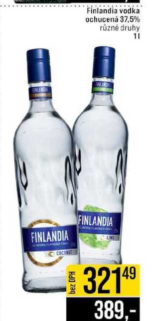 Finlandia vodka ochucená 37,5% různé druhy 1l