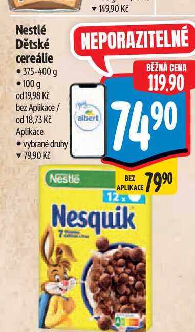 Nestlé Dětské cereálie  375-400 g 