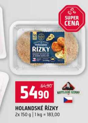 HOLANDSKÉ ŘÍZKY KOSTELECKE UZENINY 2x 150 g