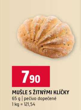 MUŠLE S ŽITNÝMI KLÍČKY 65 g pečivo dopečené 