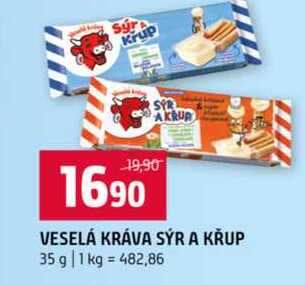 VESELÁ KRÁVA SÝR A KŘUP 35 g 