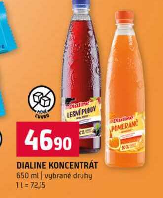 DIALINE KONCENTRÁT 650 ml vybrané druhy 