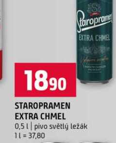 STAROPRAMEN EXTRA CHMEL 0,5l pivo světlý ležák