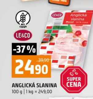 ANGLICKÁ SLANINA 100 g