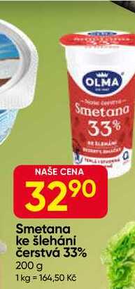 OLMA Smetana ke šlehání čerstvá 33% 200 g