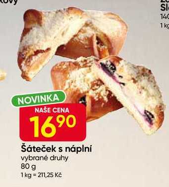 Šáteček s náplní vybrané druhy 80 g 