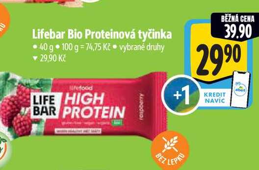 Lifebar Bio Proteinová tyčinka 40 g  