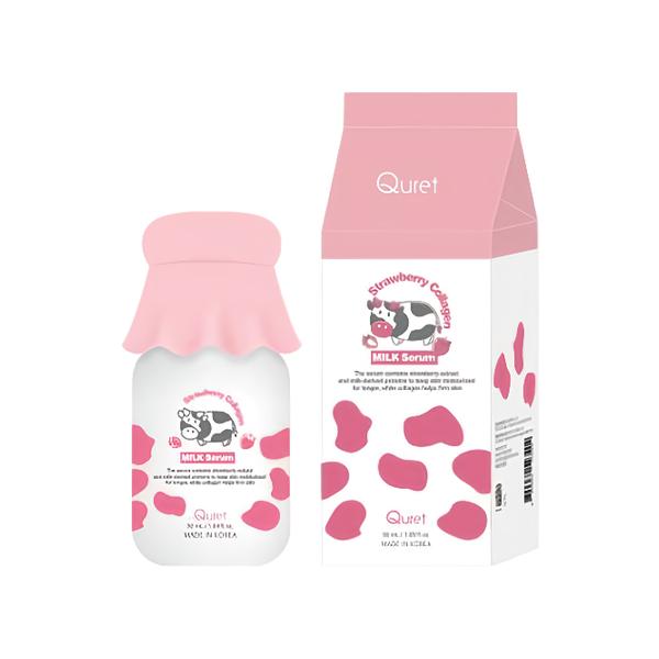 QURET Jahodové kolagenové mléčné sérum
