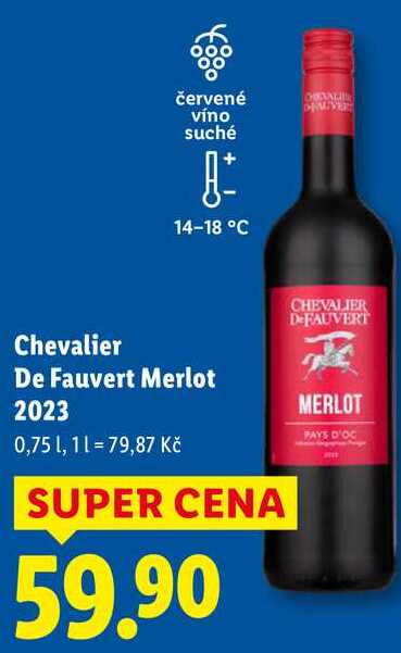 Chevalier De Fauvert Merlot 2023, 0,75 l