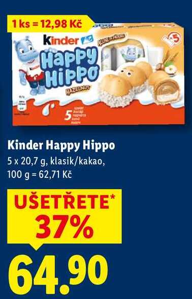 Kinder Happy Hippo, 5x 20,7 g