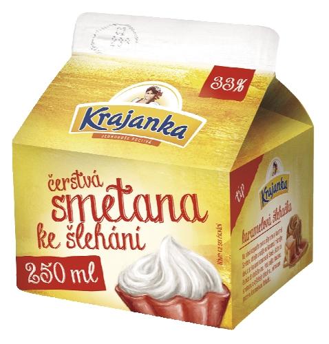 Krajanka Čerstvá smetana ke šlehání, 250 ml