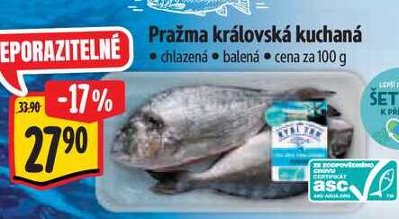 Pražma královská kuchaná, cena za 100 g 