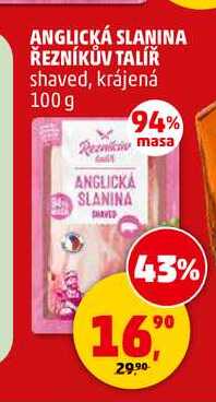 ANGLICKÁ SLANINA ŘEZNÍKŮV TALÍŘ, 100 g 
