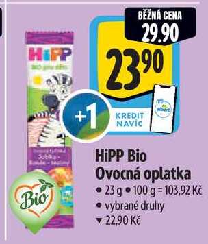 HiPP Bio Ovocná oplatka, 23 g