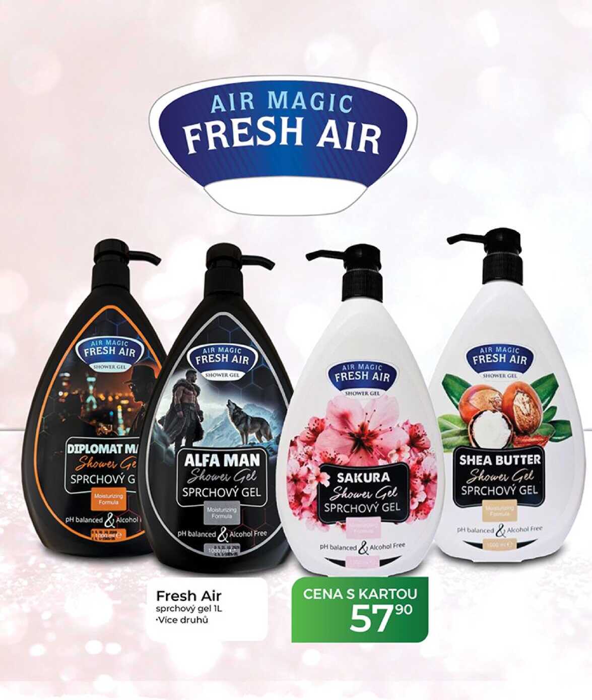 Fresh Air sprchový gel 1L