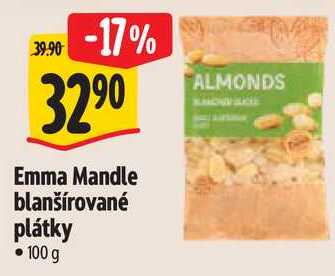 Emma Mandle blanšírované plátky, 100 g 