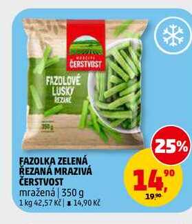FAZOLKA ZELENÁ ŘEZANÁ MRAZIVÁ ČERSTVOST, 350 g