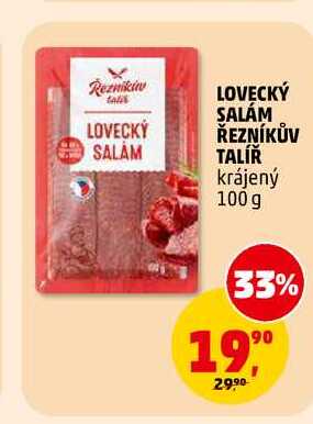 LOVECKÝ SALÁM ŘEZNÍKŮV TALÍŘ, 100 g