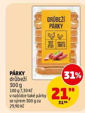 PÁRKY drůbeží, 300 g