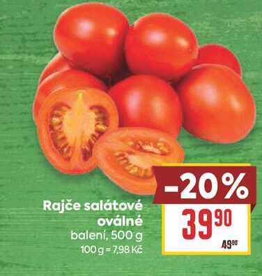 Rajče salátové oválné balení, 500 g