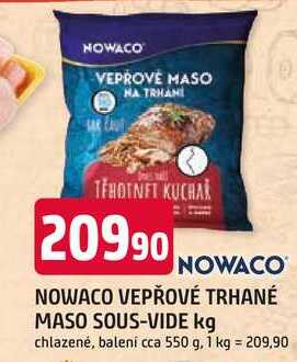 NOWACO VEPŘOVÉ TRHANÉ MASO SOUS-VIDE 1kg chlazené 