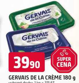 GERVAIS DE LA CRÈME 180 g