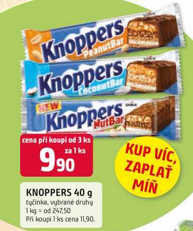 KNOPPERS 40 g tyčinka