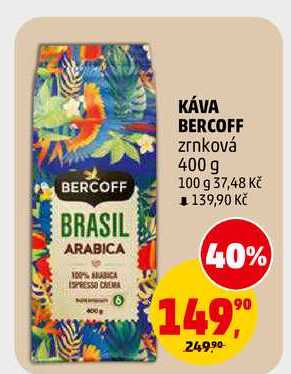 KÁVA BERCOFF zrnková, 400 g
