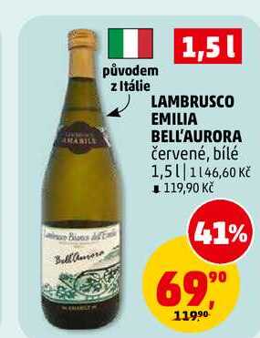 LAMBRUSCO EMILIA BELL'AURORA, 1,5 l