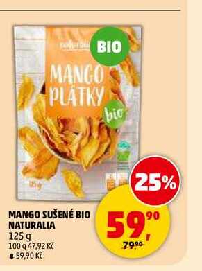 MANGO SUŠENÉ BIO NATURALIA, 125 g