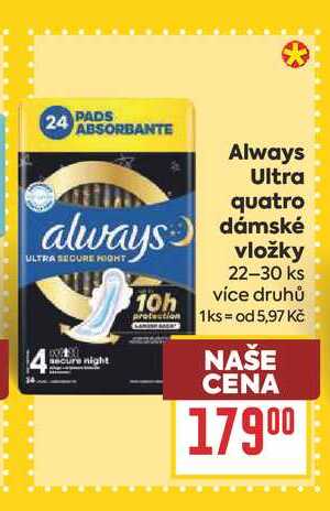 Always Ultra quatro dámské vložky 22-30ks