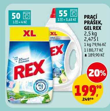 PRACÍ PRÁŠEK REX, 2,5 kg 