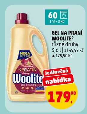 GEL NA PRANÍ WOOLITE, 3,6 l