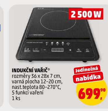 INDUKČNÍ VAŘIČ, 1 ks